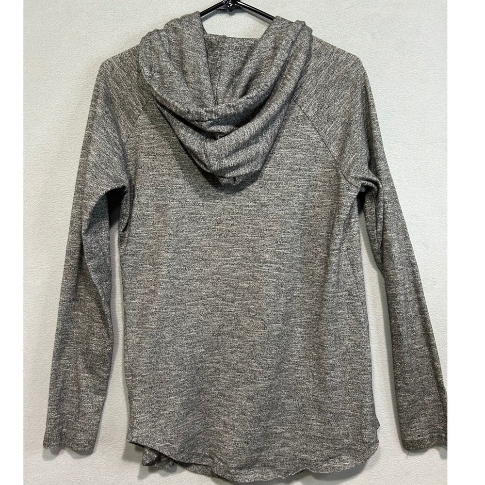 PacSun Hoodie Women Small Gray‎ Scallop Fit Pullover Lounge Lightweight casual - Picture 2 of 5